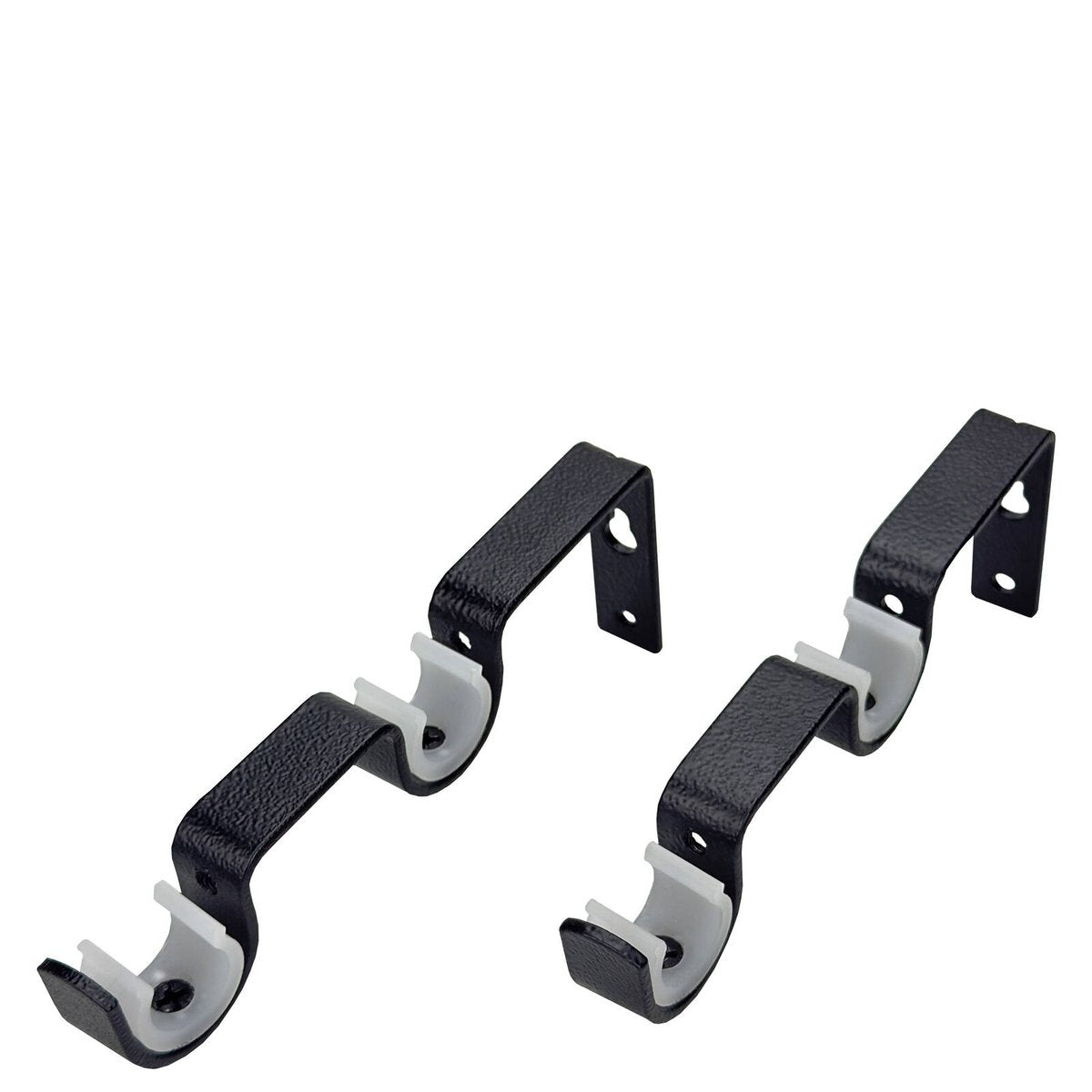 Pillar Products 16/25mm Black Double Universal Curtain Rod Bracket 1 Pair