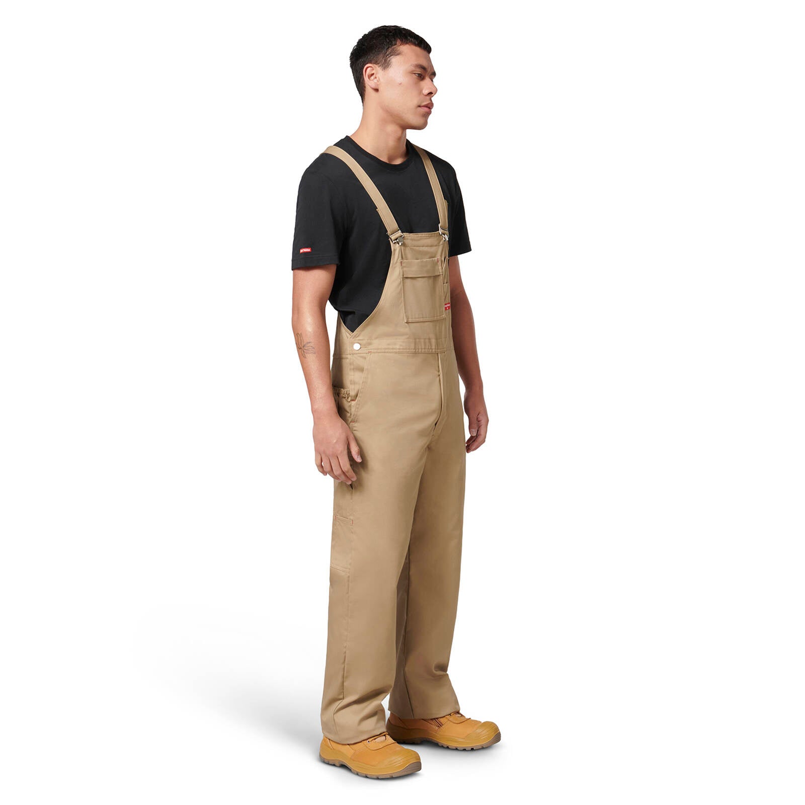 Hard Yakka Khaki Cotton Drill Bib & Brace Overalls, Men's Size 107, 290gsm
