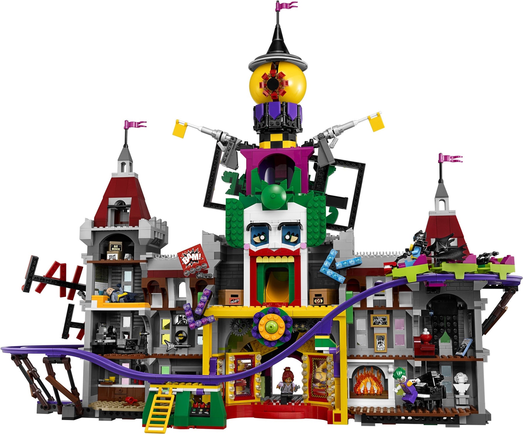 LEGO 70922 Joker Manor: Batman Rollercoaster Funhouse - SuperSaverAU - view 2