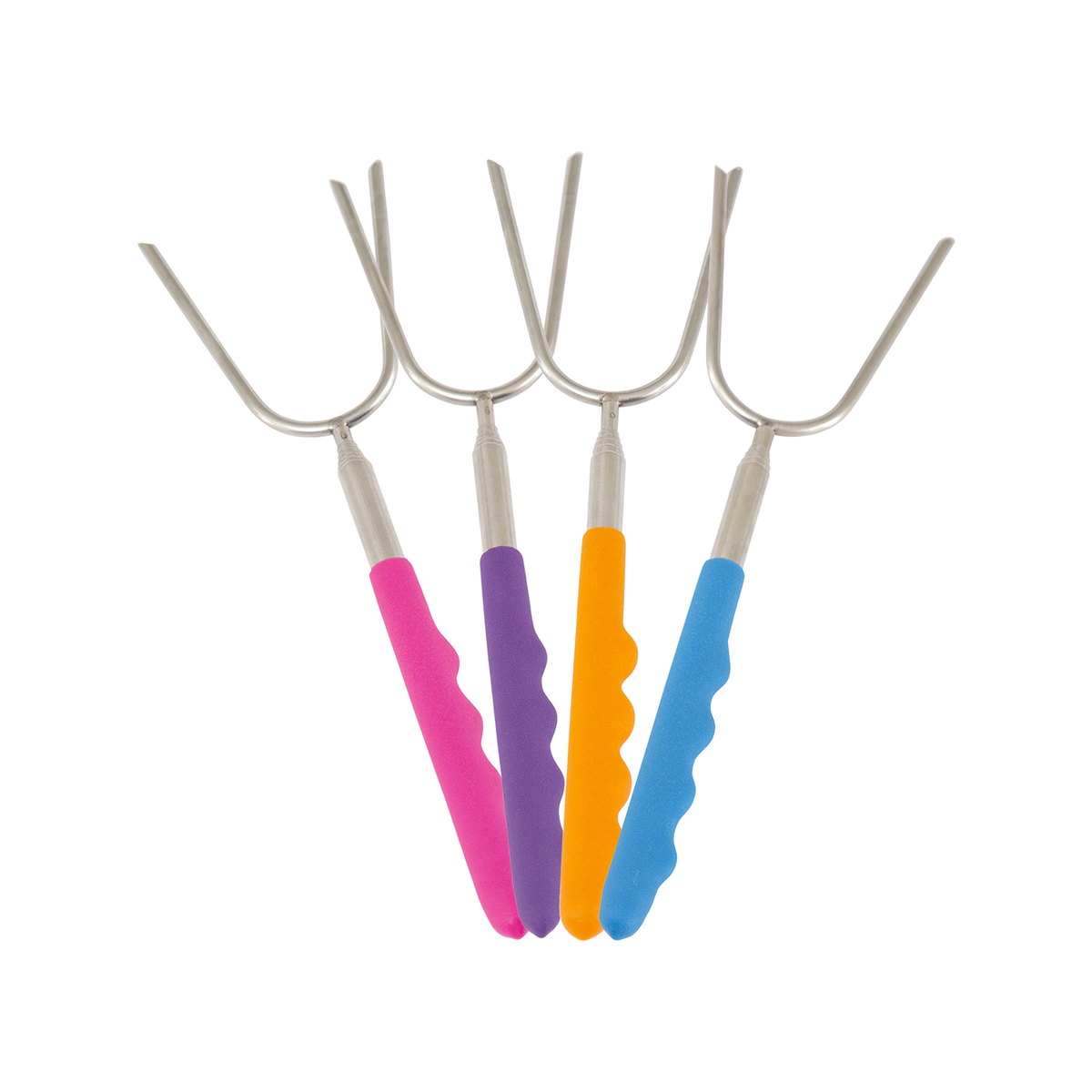 Jumbuck Telescopic Roasting Forks Stainless Steel - 4 Pack