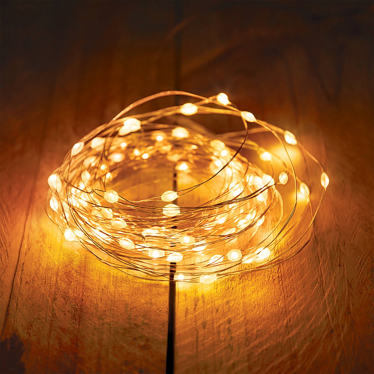 Lytworx Warm White Battery Operated Bead Wire Lights - 100 Pack