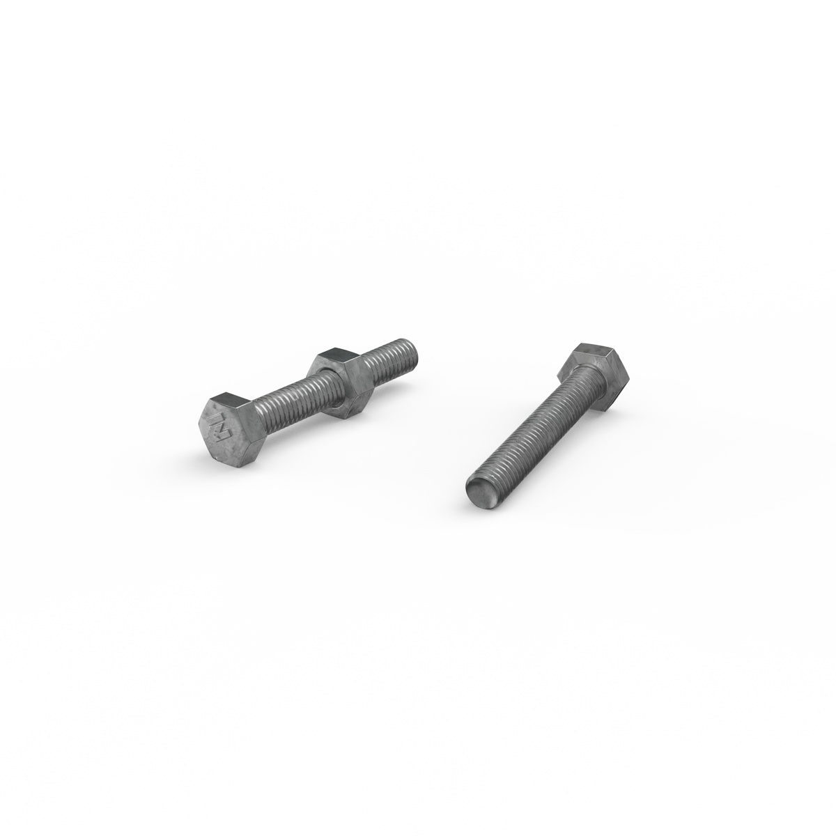 ZENITH M6 x 40mm Hot Dip Galvanised Hex Head Bolts & Nuts - 25 Pack, 4.6 Grade Steel