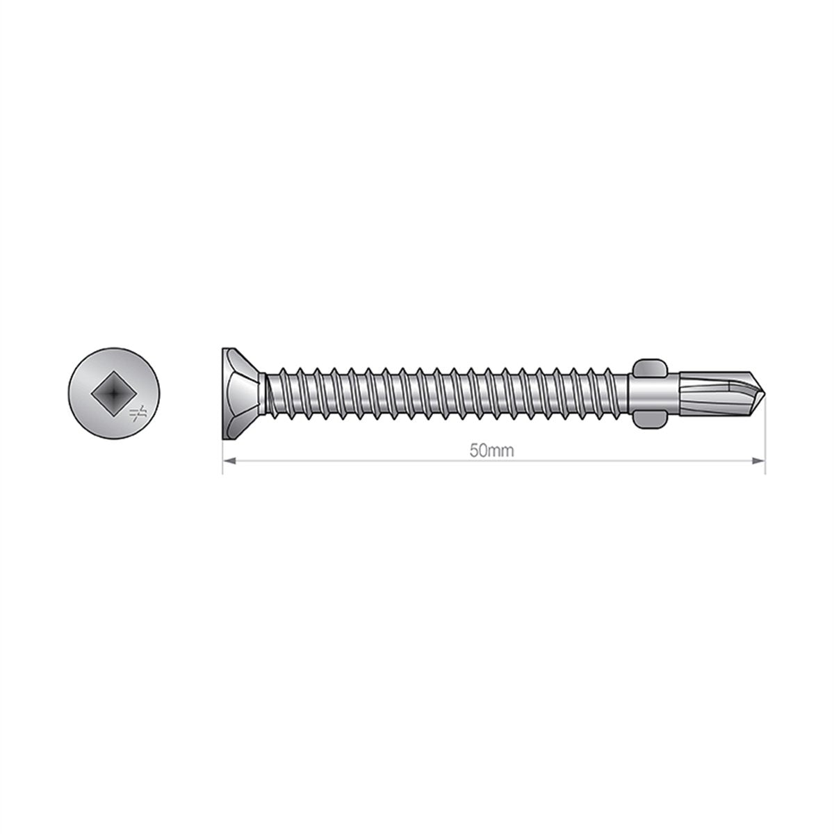 Simpson Strong Tie 4.8 x 50mm 10g Hardwood Timber to Steel Screws 250 Box - SuperSaverAU - view 3