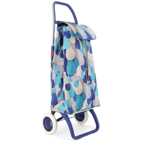 Rolser I-Max Agatha Ruiz de la Prada 2-Wheel Folding Trolley - Blue/Gotas Design - R-IMX532-3128