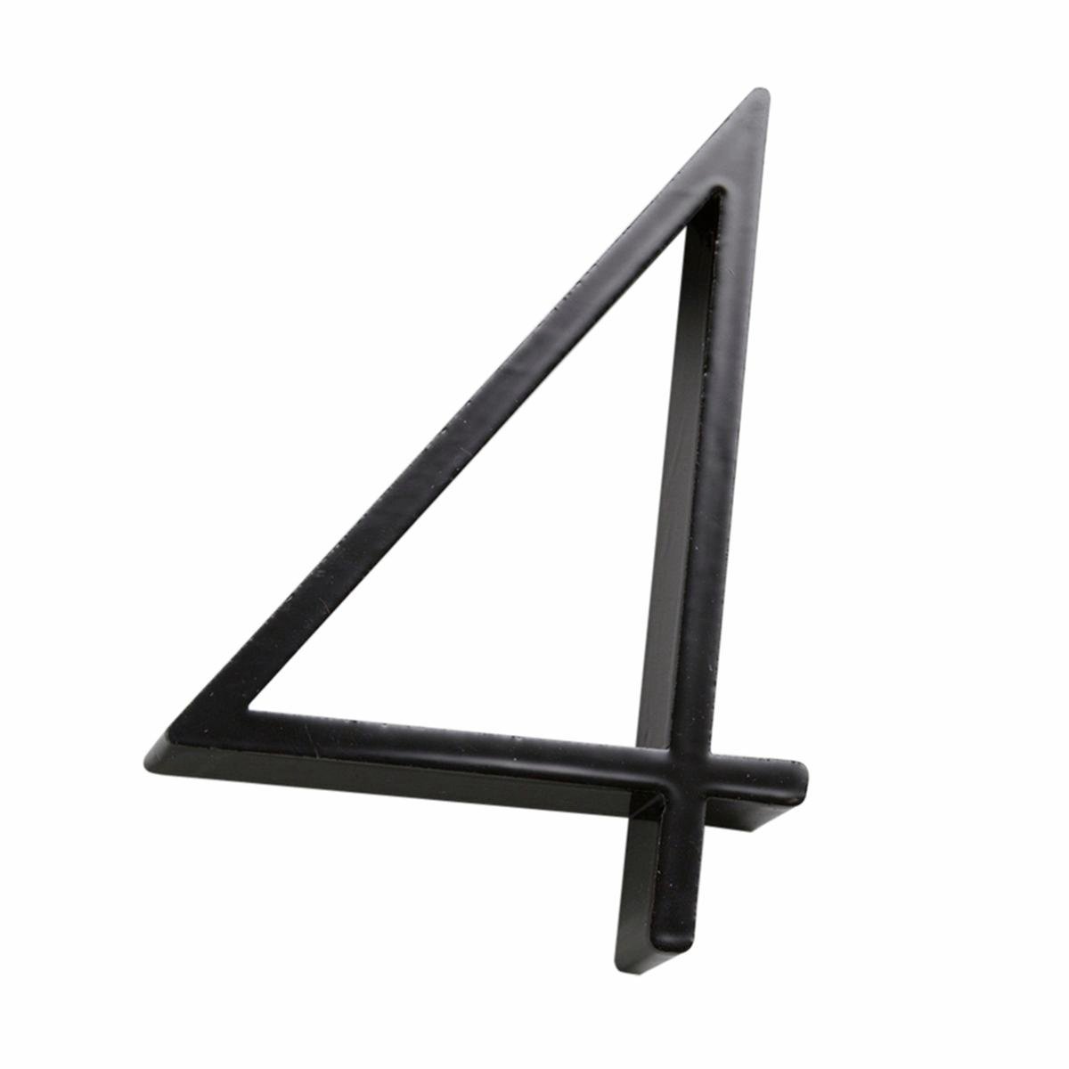 Sandleford Slimline House Number 4 120mm Black Steel, Powder Coated Weather Resistant