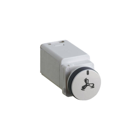 HPM VIVO Fan Controller Push Mechanism, White 3 Speed 250V Indoor