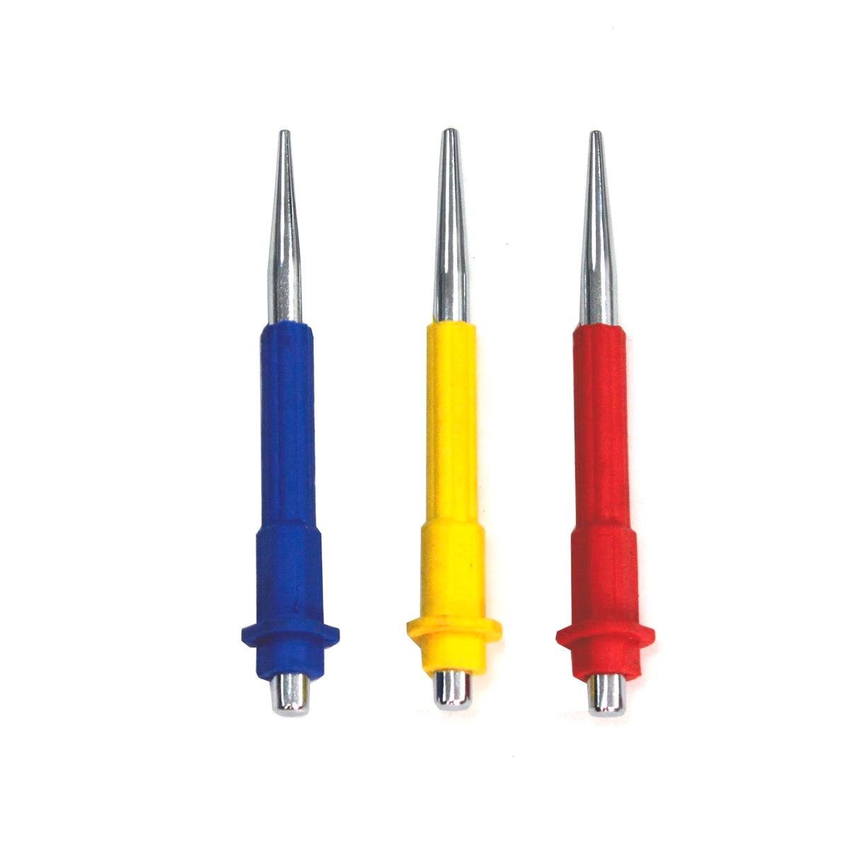 Craftright 3 Piece Nail Set Punch, CR-V Steel with Thermoplastic Rubber Grip