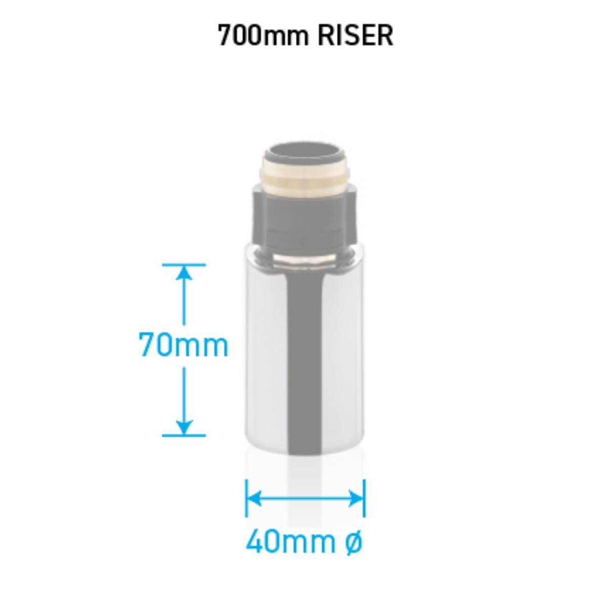 Billi Xi Font with 70mm Riser - Urban Brass Finish - Suits Selected Billi Systems - 2 Year Warranty - 992800UB