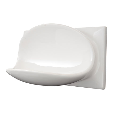 Roberts Designs White Tile Soap Holder 200 x 100mm, Glazed Ceramic Bathroom Soap Dish