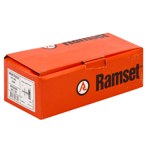 Ramset 3/16" x 50mm Flat Head Spring Toggle 20 Pack - Gold Passivated Zinc Plated Steel