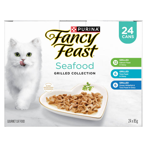 Fancy Feast Grilled Seafood Collection Wet Cat Food 85g - 24 Pack