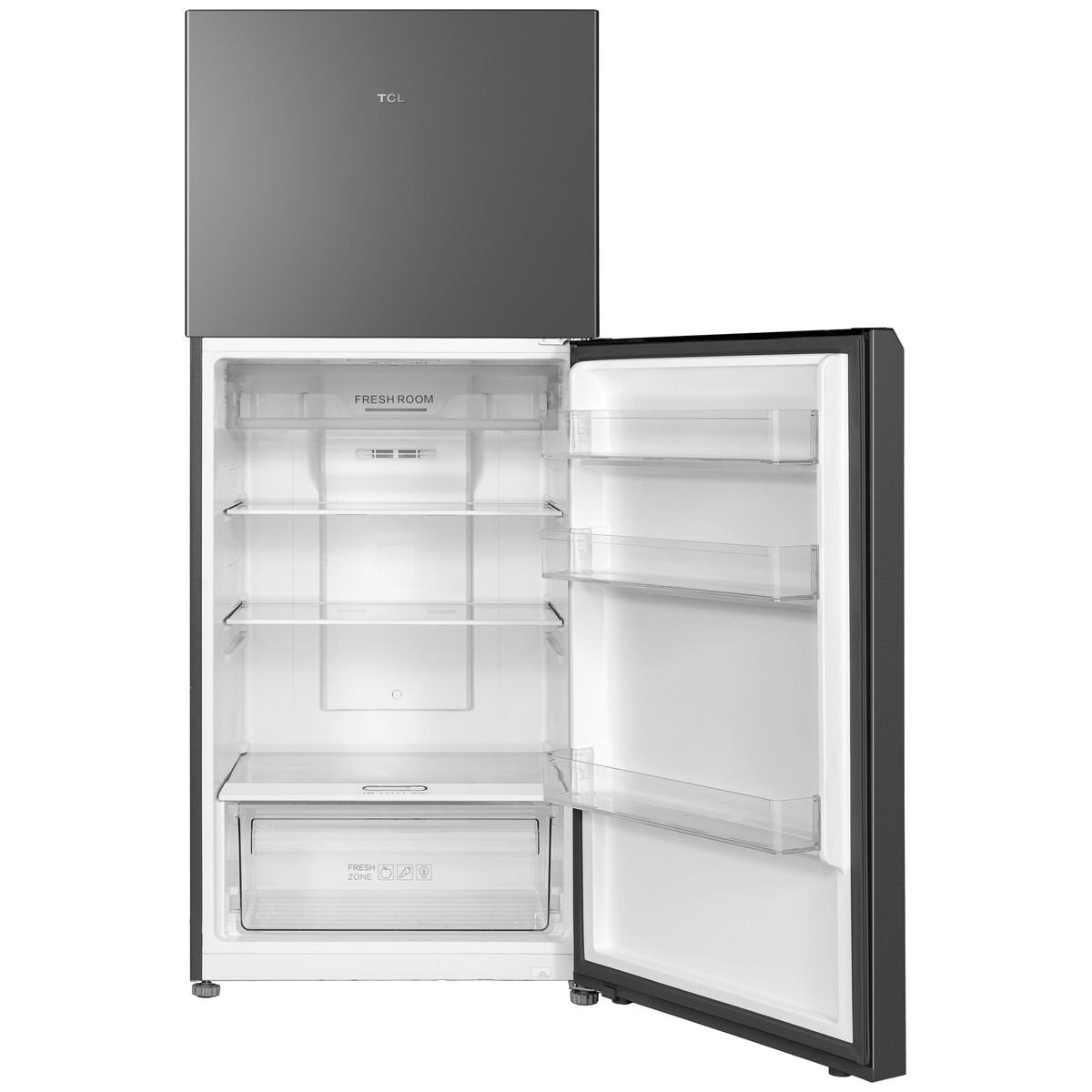 TCL 420L Top Mount Refrigerator - Frost Free, Inverter Compressor, Grey Finish - TRF491TG