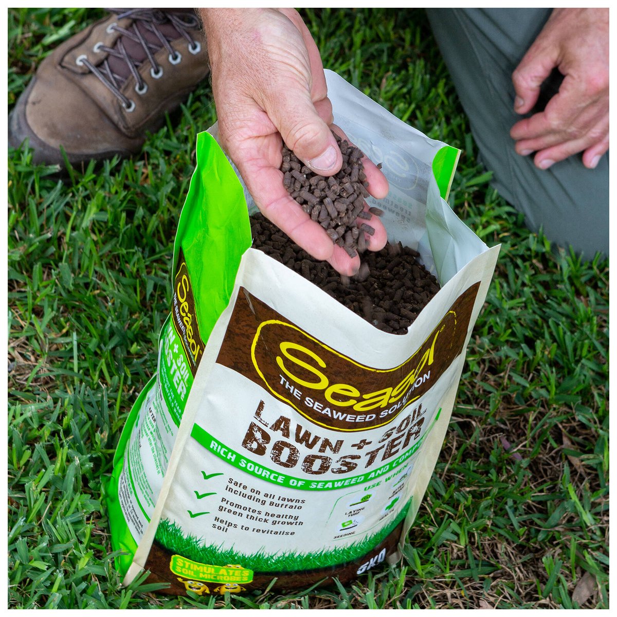 Seasol Lawn Soil Booster 5kg - Natural Granular Treatment - Brown - SuperSaverAU - view 5