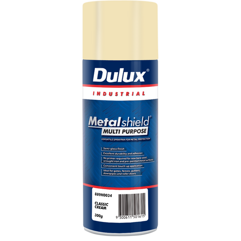 Dulux Metalshield Spray Paint Classic Cream 300g Semi Gloss Durable - SuperSaverAU - view 1