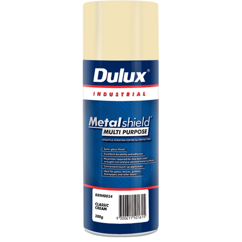 Dulux Metalshield 300g Multipurpose Spray Paint Classic Cream - Metal Protection