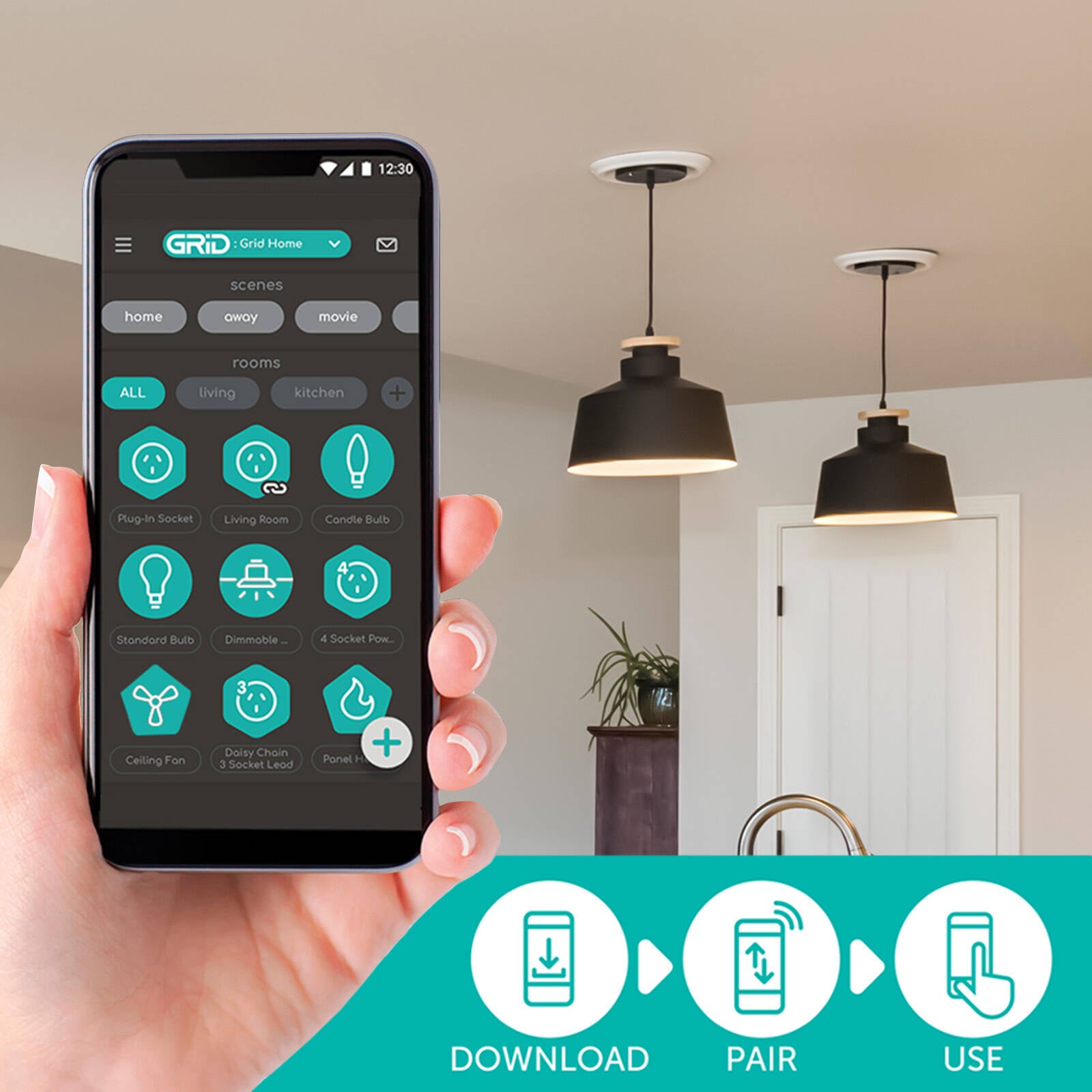 Arlec B15 LED 470lm 5.5W RGB Grid Connect Smart Candle Globe