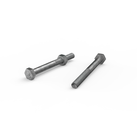 Zenith M6 x 60mm Hot Dipped Galvanised Hex Head Bolt and Nut - Each