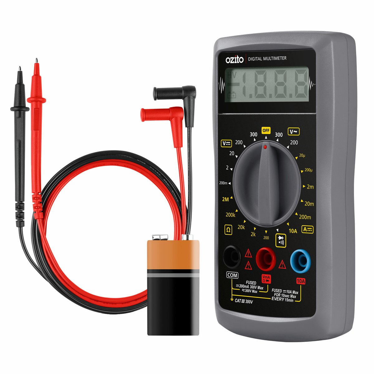 Ozito Digital Multimeter 300V 10A ODMM-300
