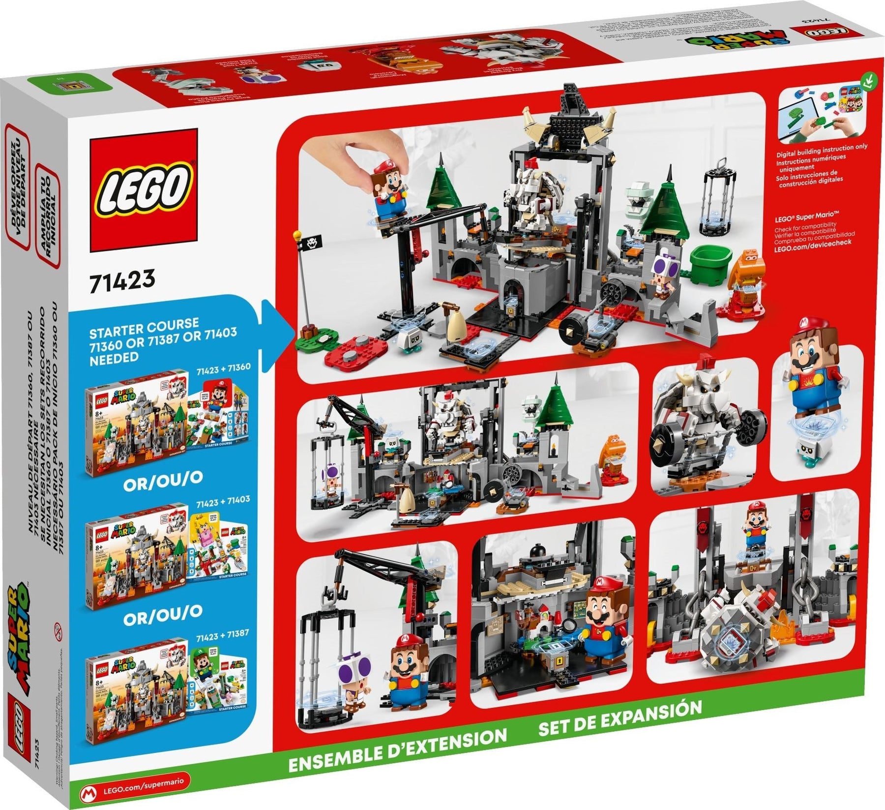 LEGO Super Mario Series 71423 Dry Bowser Castle Battle Expansion Set- Auzzi Store