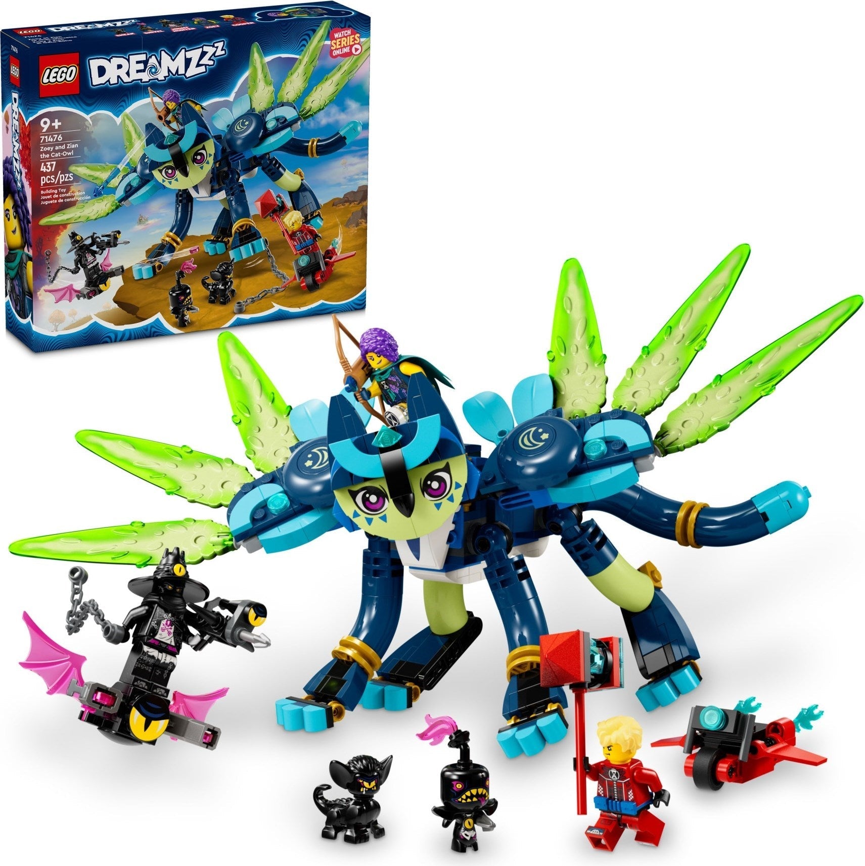 LEGO DREAMZzz Series 71476 Zoey and Zian the Cat-Owl- Auzzi Store
