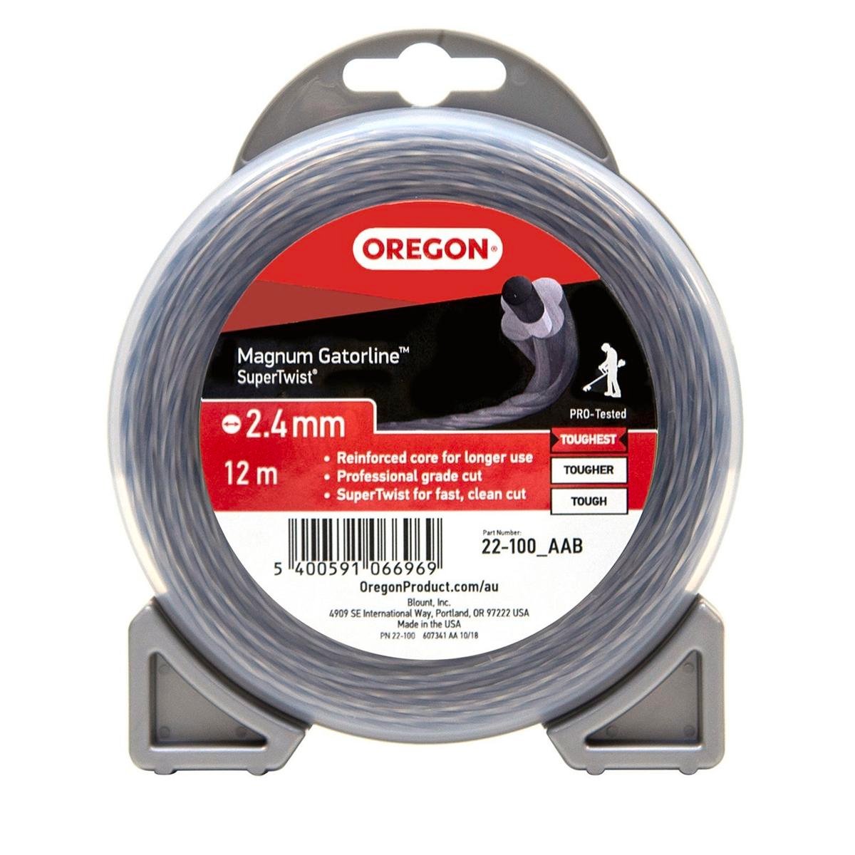 Oregon 2.4mm x 12m Grey Supertwist Trimmer Line