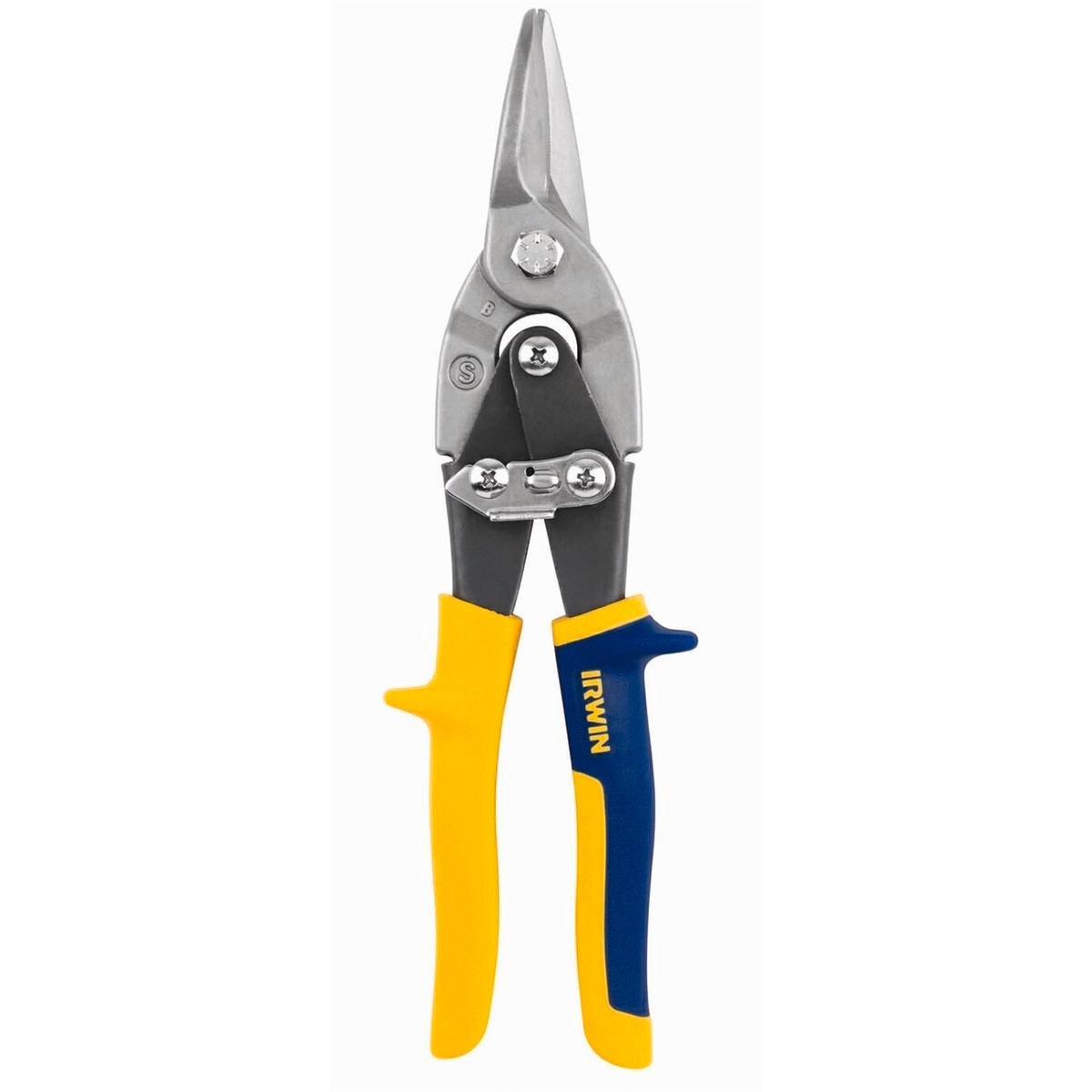 Irwin Straight Cut Aviation Snips - 33mm Steel Blade, Yellow