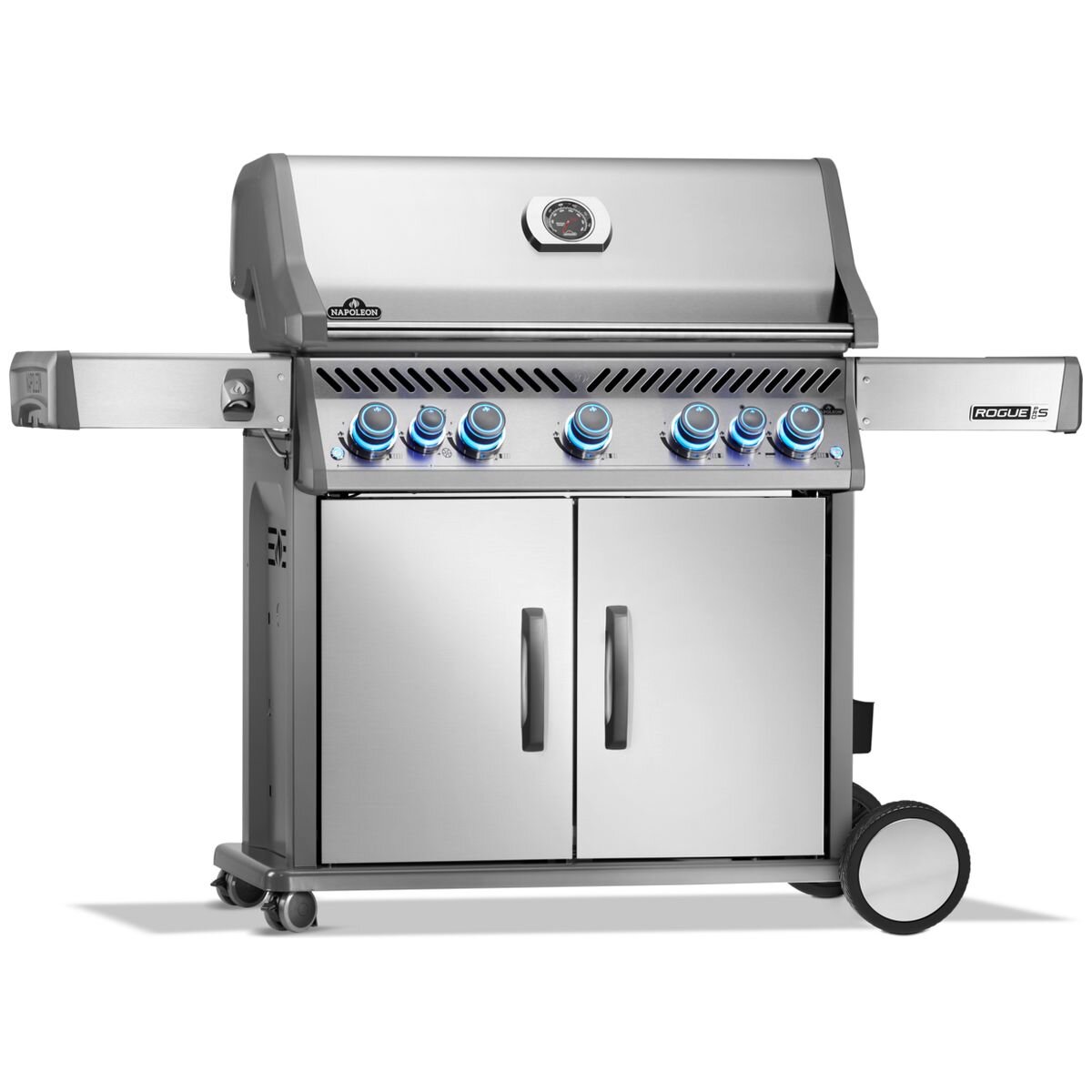 Napoleon Rogue Pro-S 625 5 Burner LPG Freestanding BBQ - Silver - Side Burner - RPS625RSIBPSS-2-AU