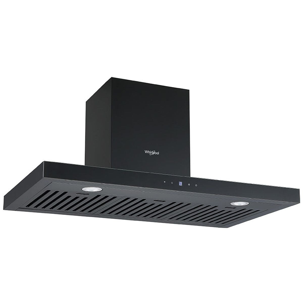 Whirlpool 90cm Auto Clean T-Box Canopy Rangehood - Black, 1200m³/h, Invisible Oil Cup - WT9BTABC
