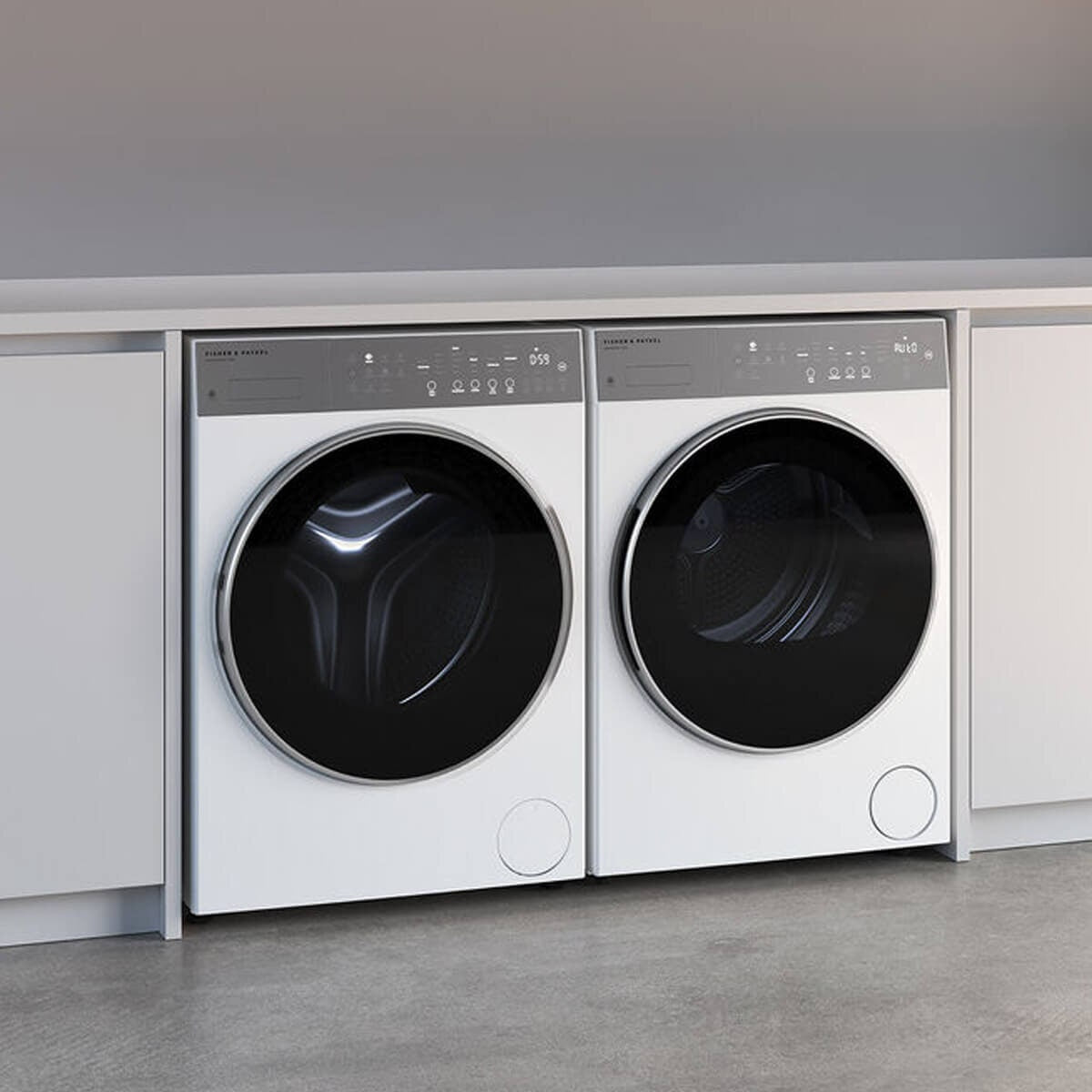 Fisher & Paykel Series 5 10kg Front Load Washer and 8kg Heat Pump Dryer Package - White - WH1060P5DH8060P5