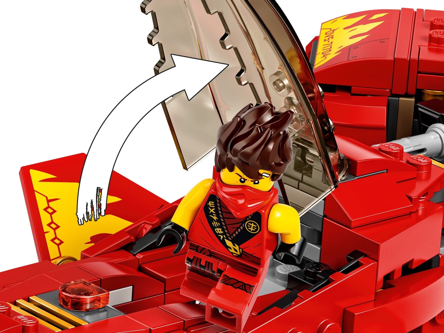 LEGO NINJAGO 71704 Legacy Kai Fighter Toy Jet Playset w/ Nindroid Action Figures- Auzzi Store