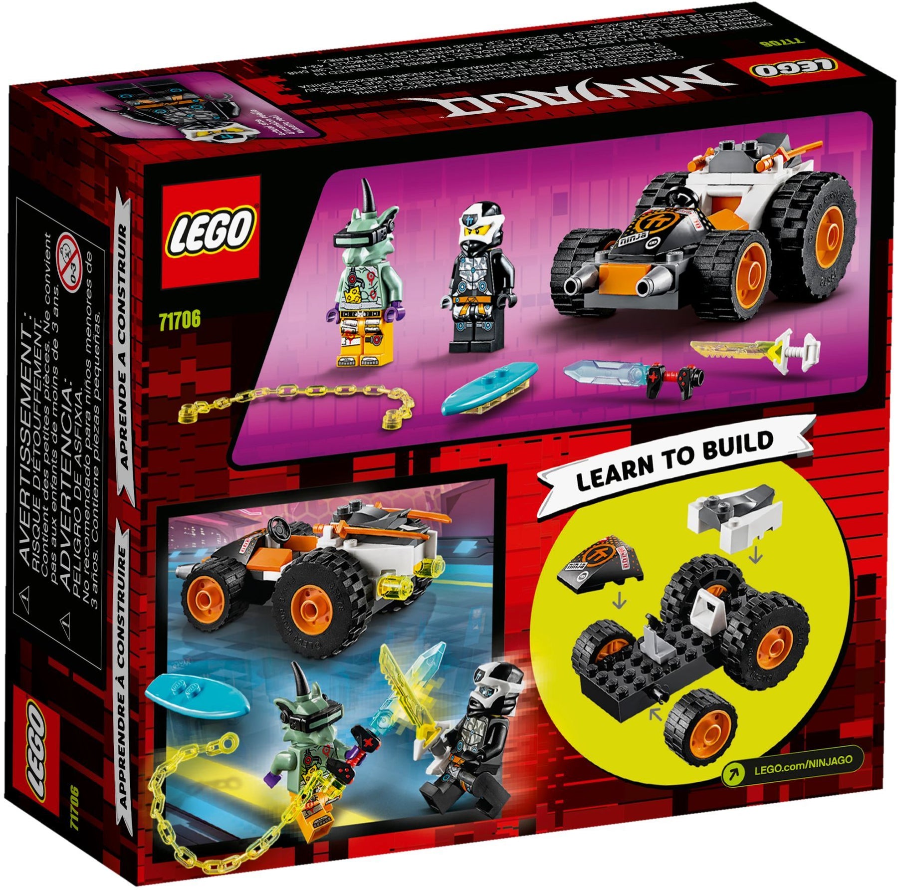 LEGO 71706 Cole's Speeder Car - NINJAGO Toy Car & Minifigures - SuperSaverAU - view 4