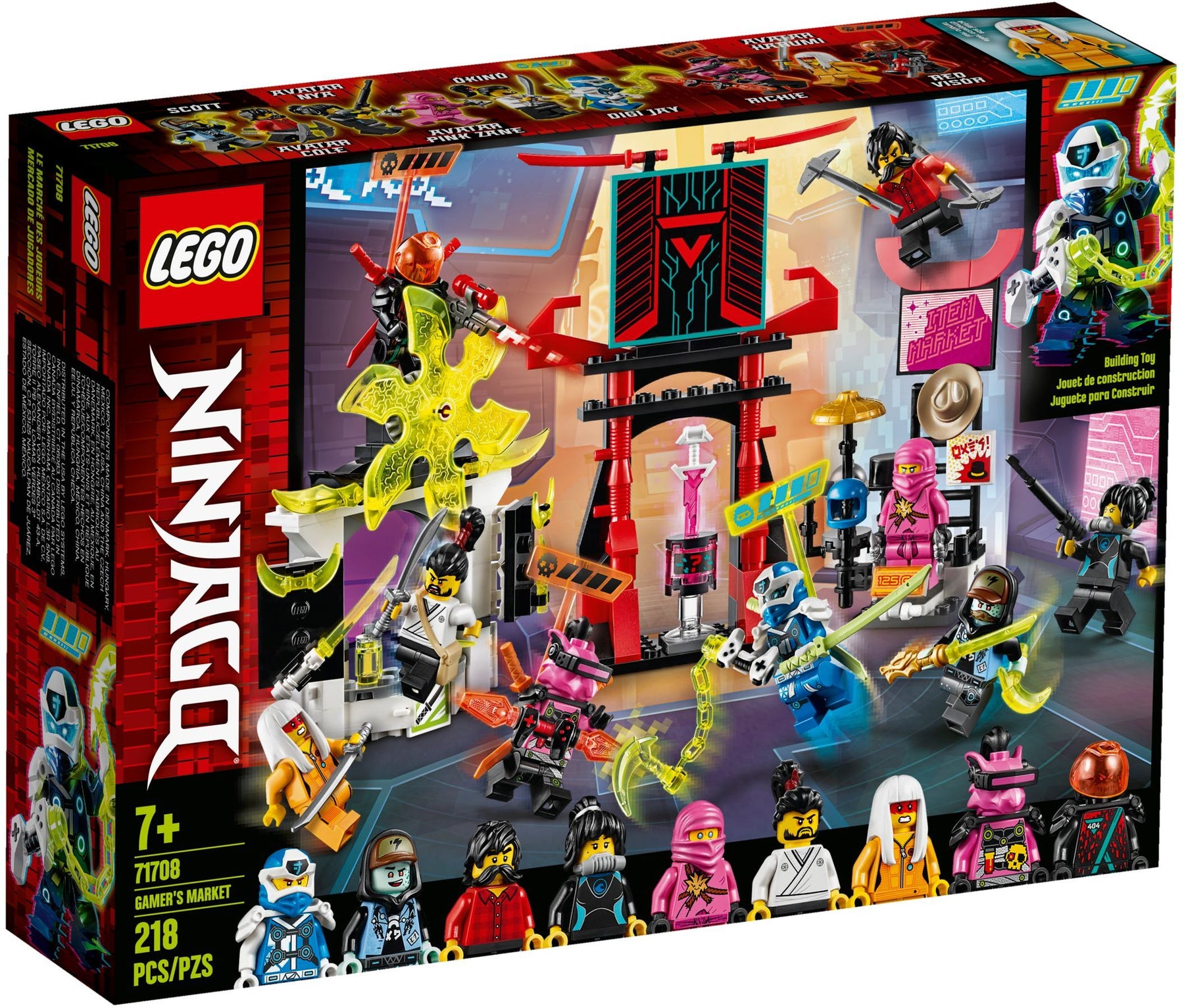 Lego Ninjago 71708 Gamer’s Market with Harumi, Okino, Richie, Cole, Digi Jay - SuperSaverAU - view 1