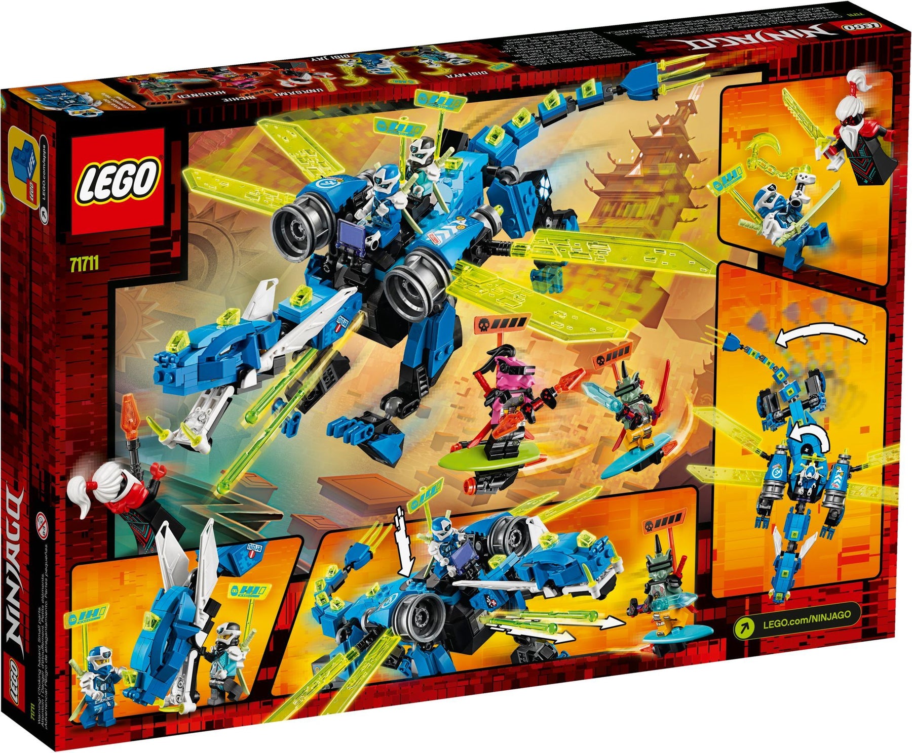 LEGO 71711 Jay's Cyber Dragon Ninja Mech Playset - SuperSaverAU - view 4