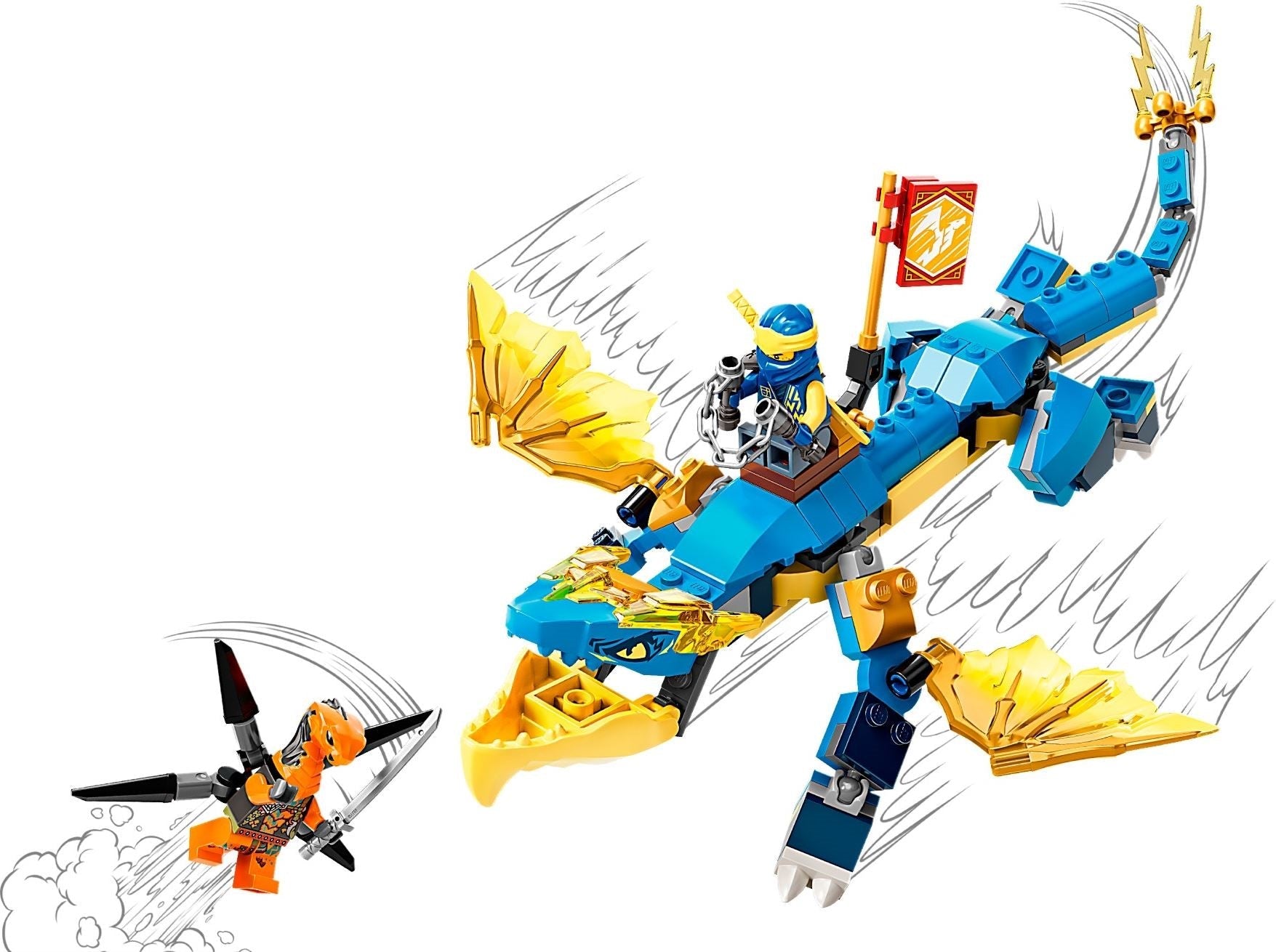 LEGO 71760 Jay's Thunder Dragon EVO Ninja Toy - SuperSaverAU - view 2