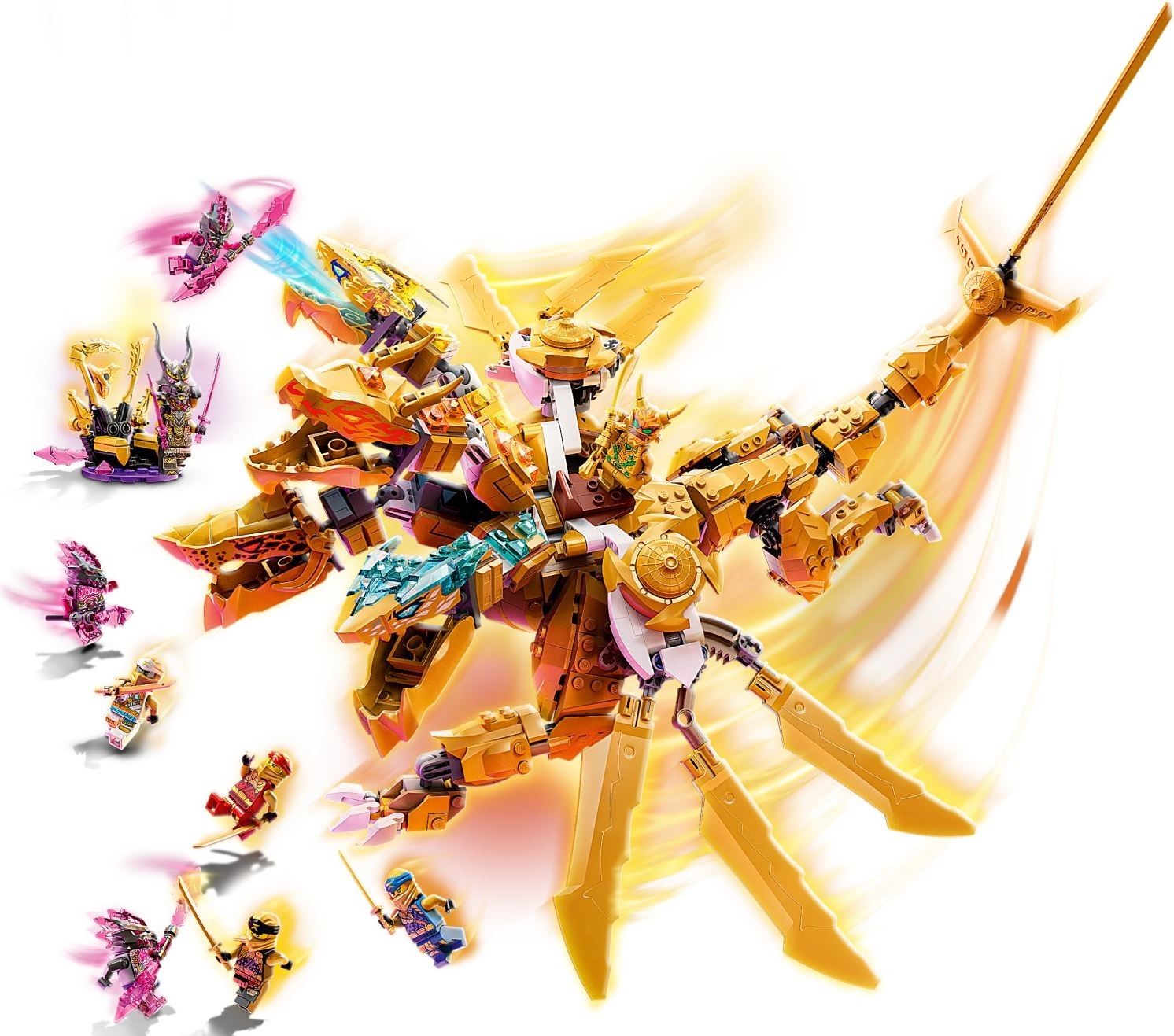 LEGO 71774 Lloyd's Golden Ultra Dragon NINJAGO Set - SuperSaverAU - view 3