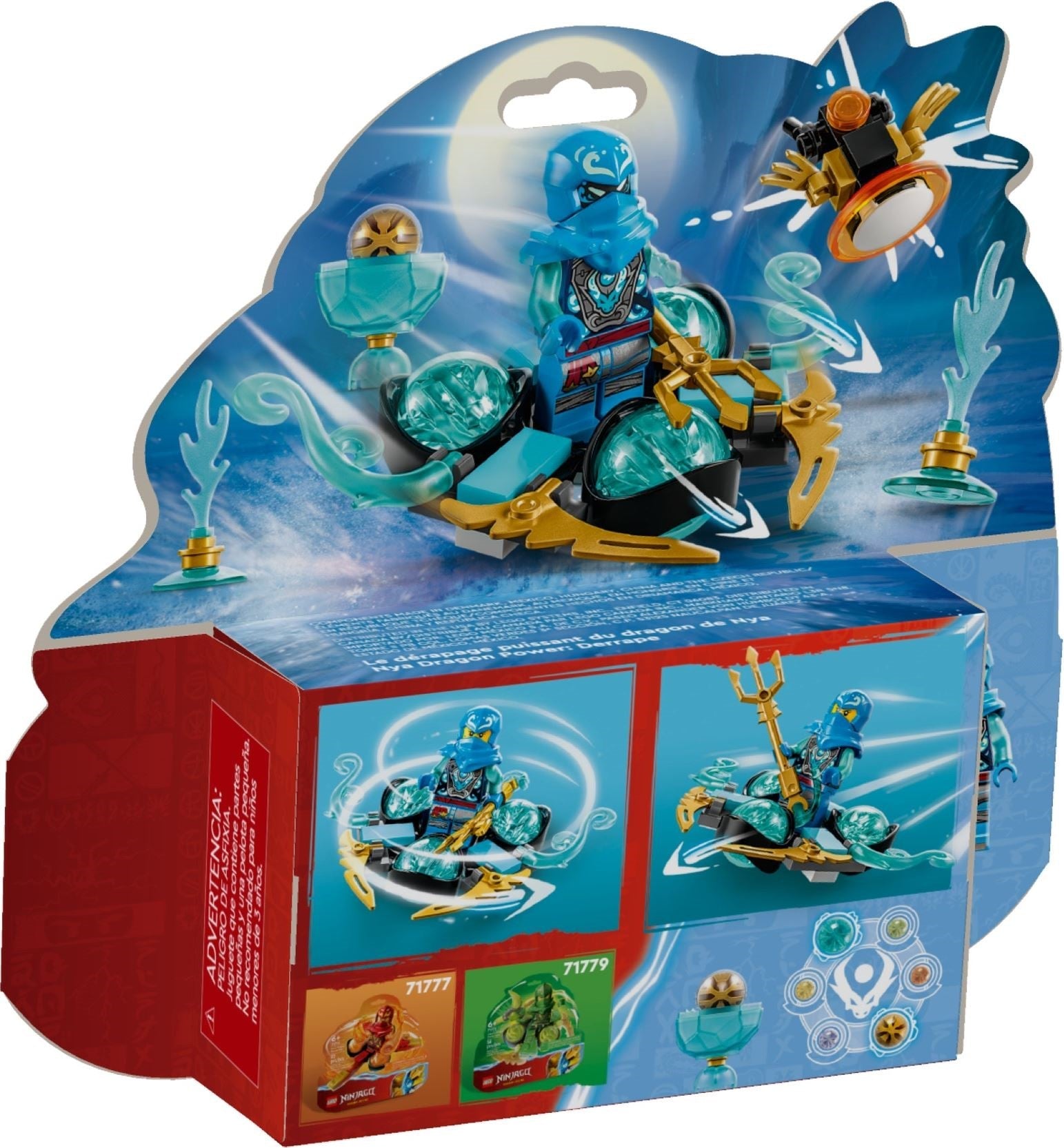 LEGO 71778 Nya's Dragon Power Spinjitzu Drift – NINJAGO Spinning Action Set - SuperSaverAU - view 5