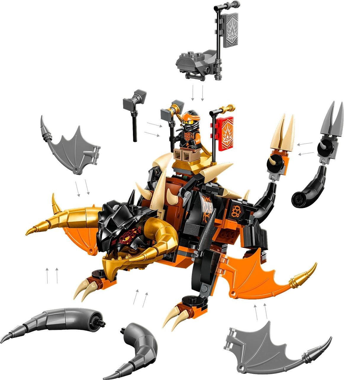 LEGO Ninjago Series 71782 Cole's Earth Dragon EVO- Auzzi Store