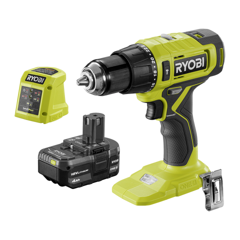 Ryobi 18V ONE+ Cordless Hammer Drill All Rounder Kit with 4Ah Battery & Keyless Chuck R18PD24