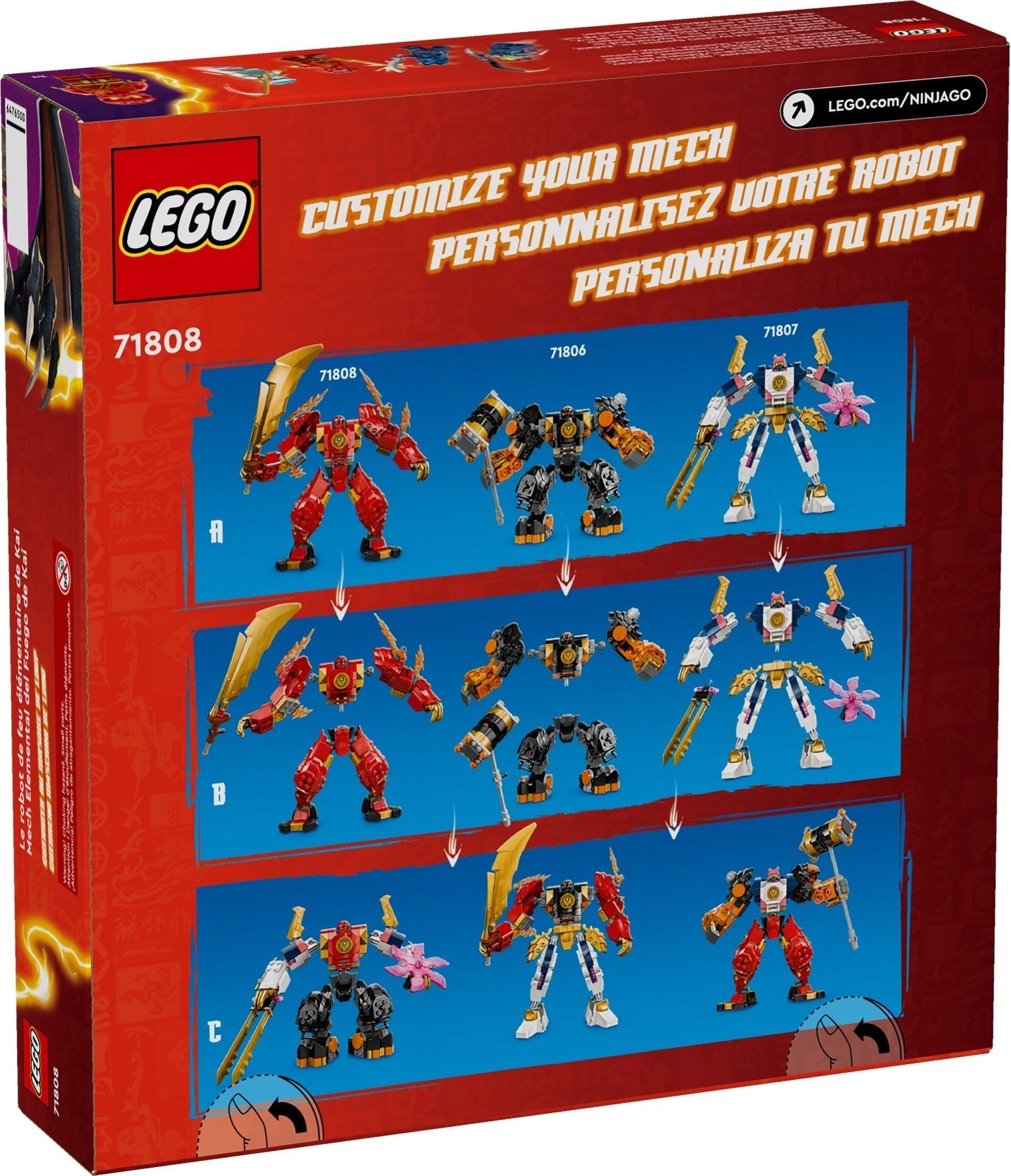 LEGO 71808 Ninjago Kai's Elemental Fire Mech - SuperSaverAU - view 3