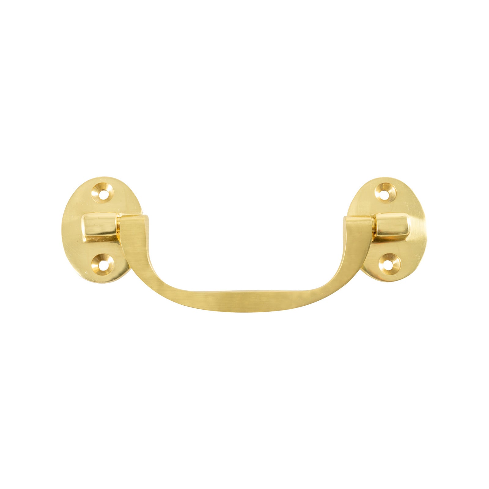Delf 54 x 141mm Polished Brass Solid Brass Swing Drop Handle for Drawers