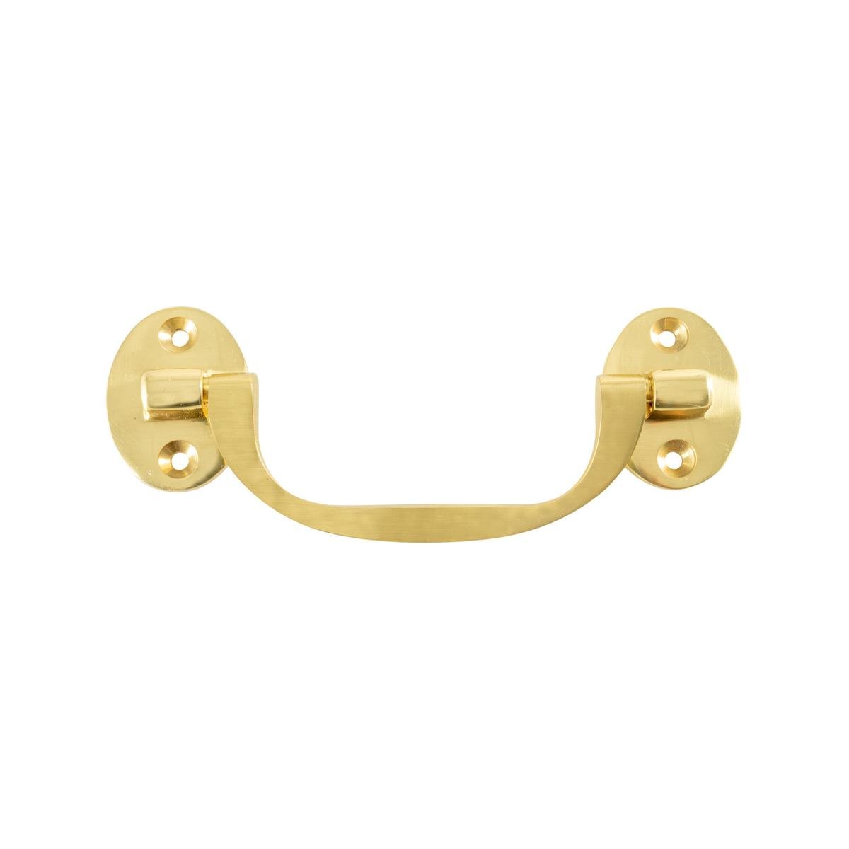 Delf Drop Handle - 54mm x 141mm - Solid Brass - Polished Finish - SuperSaverAU - view 1