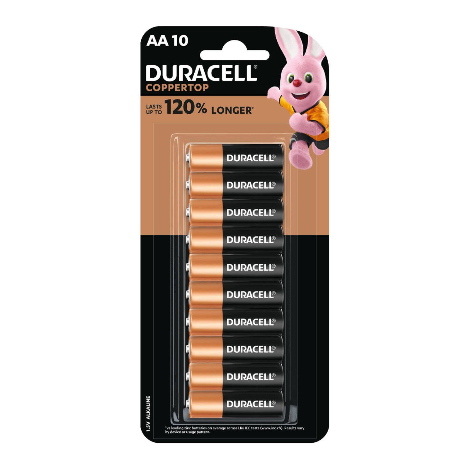 Duracell Coppertop AA Alkaline Batteries - 10 Pack, 1.5V