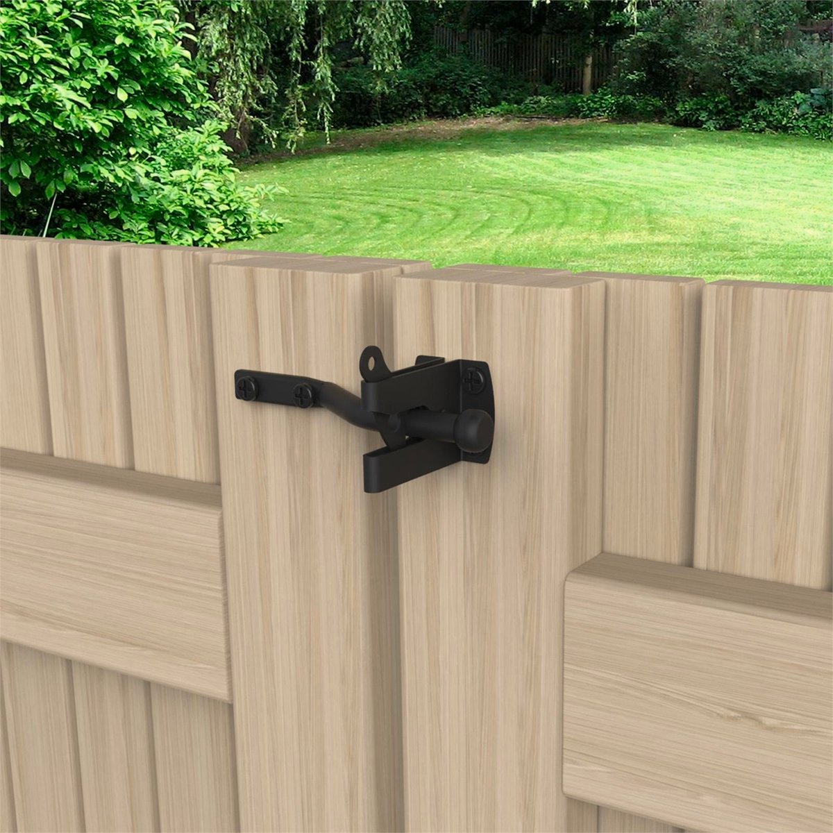 Zenith Matte Black Improved Gate Latch - 60mm x 35mm x 130mm - Steel - SuperSaverAU - view 3