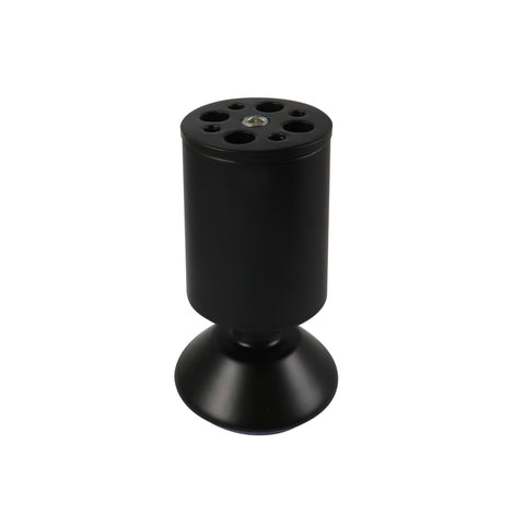 Adoored 50 x 100mm Black Steel Round Furniture Cabinet Legs - 4 Pack