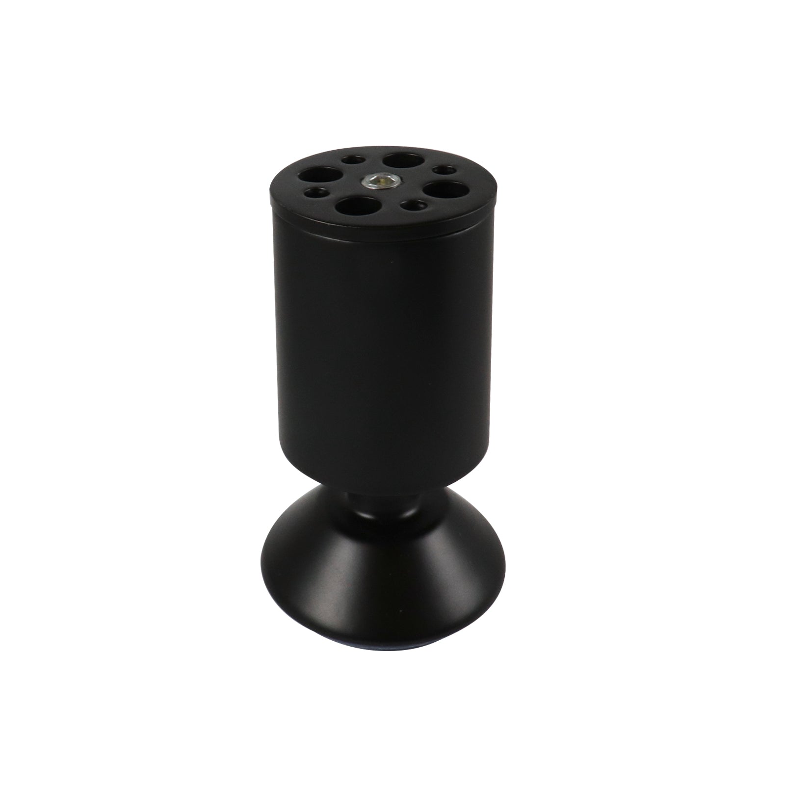Adoored 50 x 100mm Black Steel Round Furniture Cabinet Legs - 4 Pack