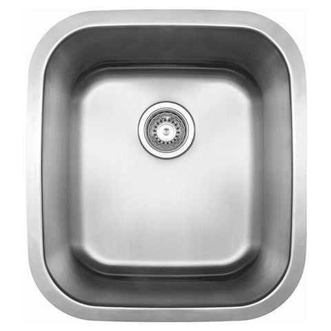 Abey The Leichardt 45L Undermount Skinny Laundry Tub - 18/10 Stainless Steel, Satin Finish - LTS45UX