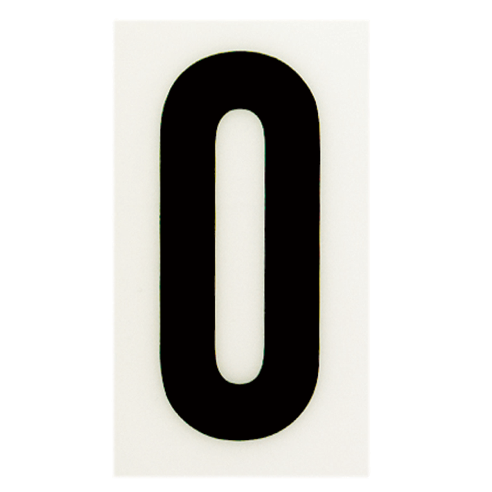 Sandleford 85mm White Self Adhesive House Number 0 Polycarbonate Gloss Weather Resistant