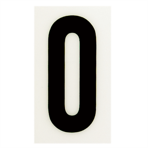 Sandleford Self Adhesive House Number 0 0 - 85mm - White - Polycarbonate - SuperSaverAU - view 1