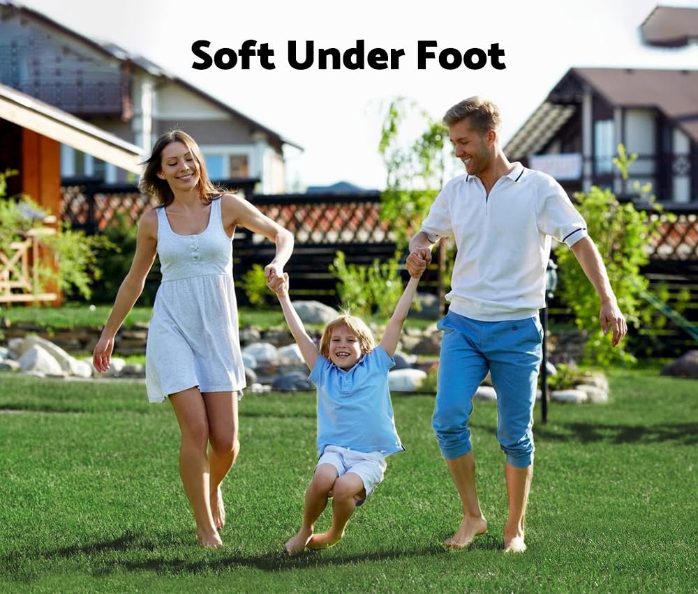 Artificial Grass Turf 2 x 10m - Olive 10mm Pile - 20sqm Synthetic Lawn, UV and Fire Tested, Perforated Backing