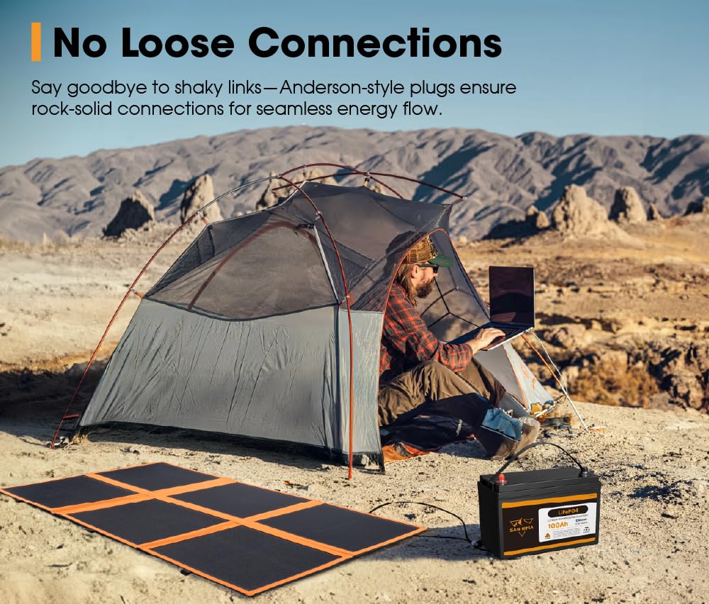 Portable Solar Blanket 160W - Black and Orange - HPBC Cells, MPPT Controller, ETFE Coated, Folds to 40 x 42cm